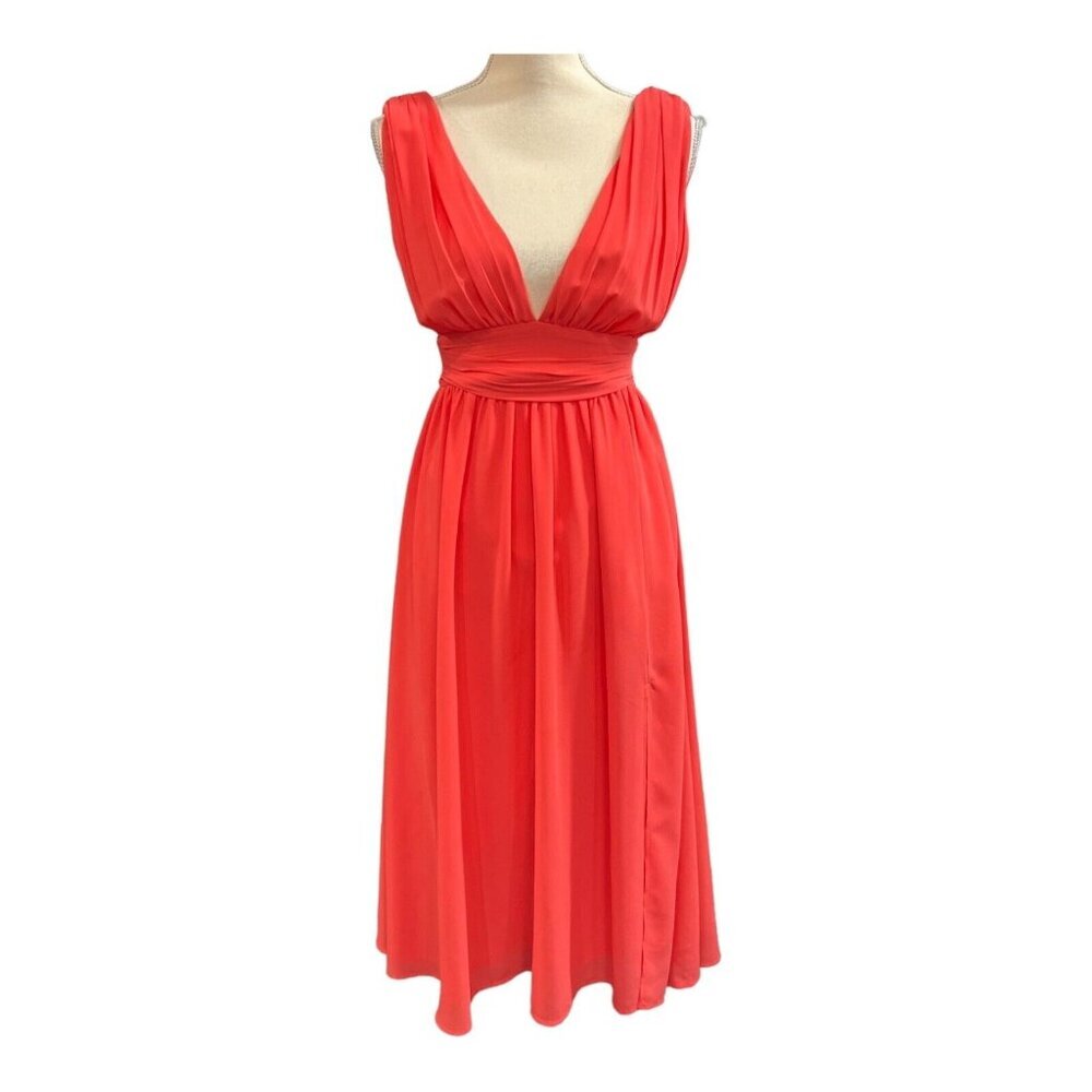 Lulus Heavenly Hues Maxi Dress Womens XS Pink Chiffon Babydoll Sleeveless Event